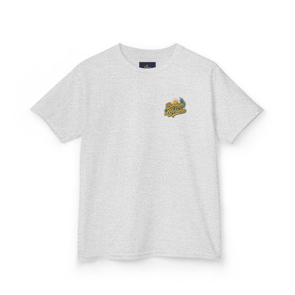 Bendecío y Afortunao Kids Tee
