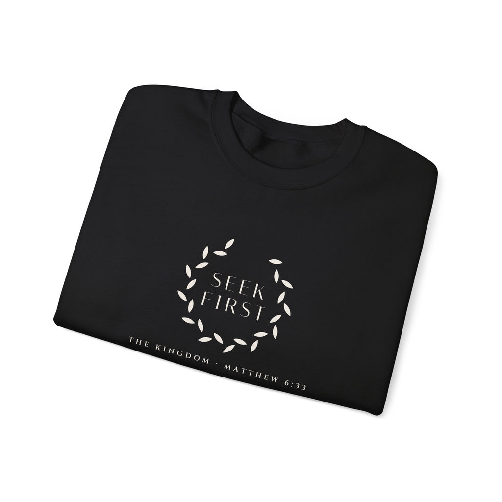 Seek First Wreath Crewneck