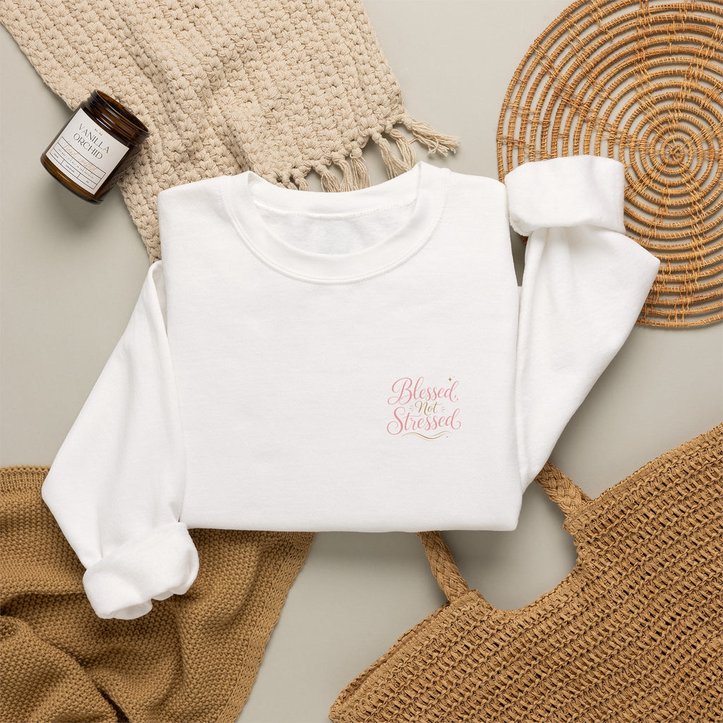 Blessed Not Stressed Crewneck