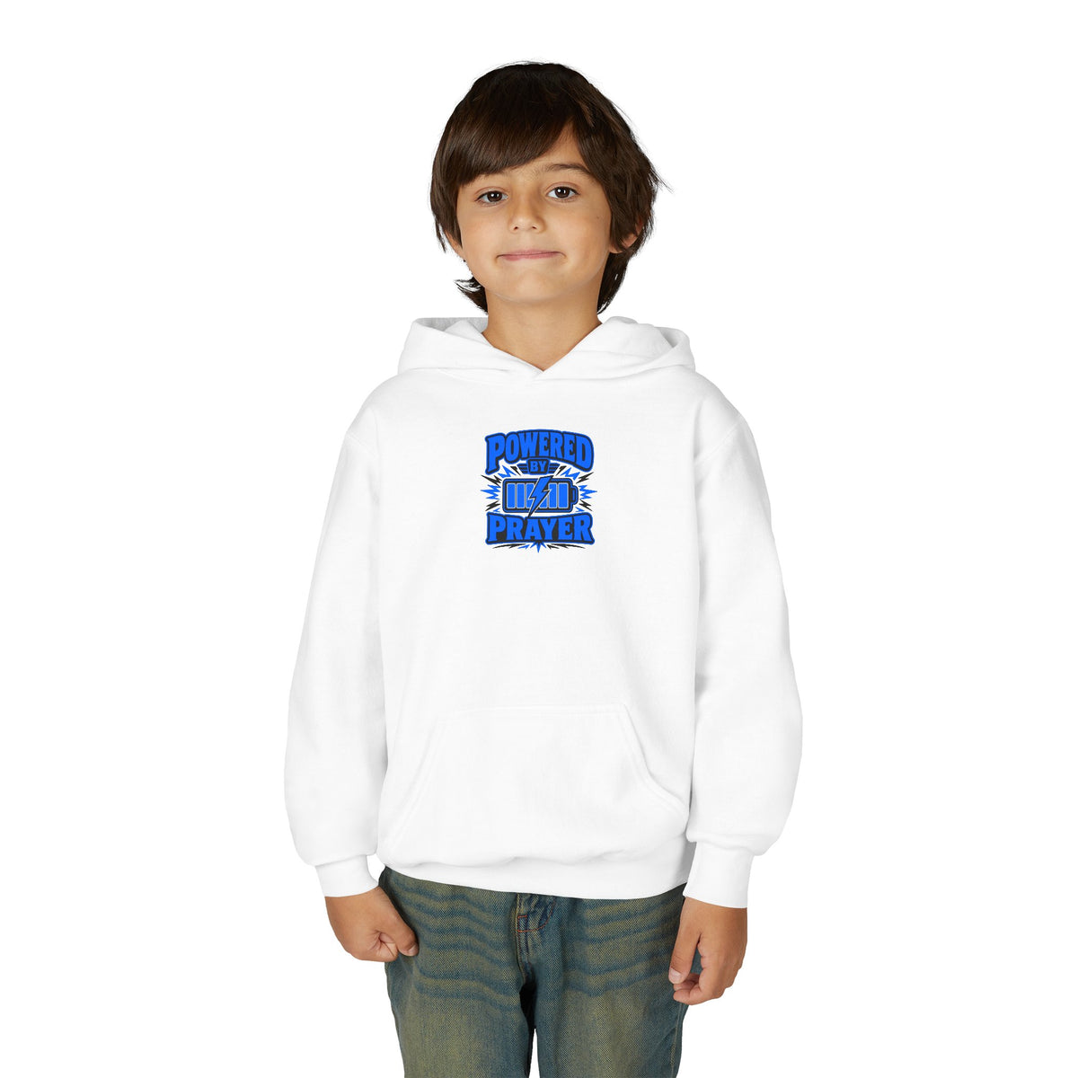 Powered by Prayer Youth Hoodie