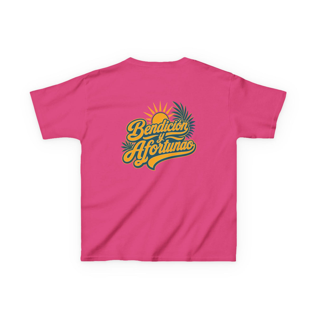 Bendecío y Afortunao Kids Tee