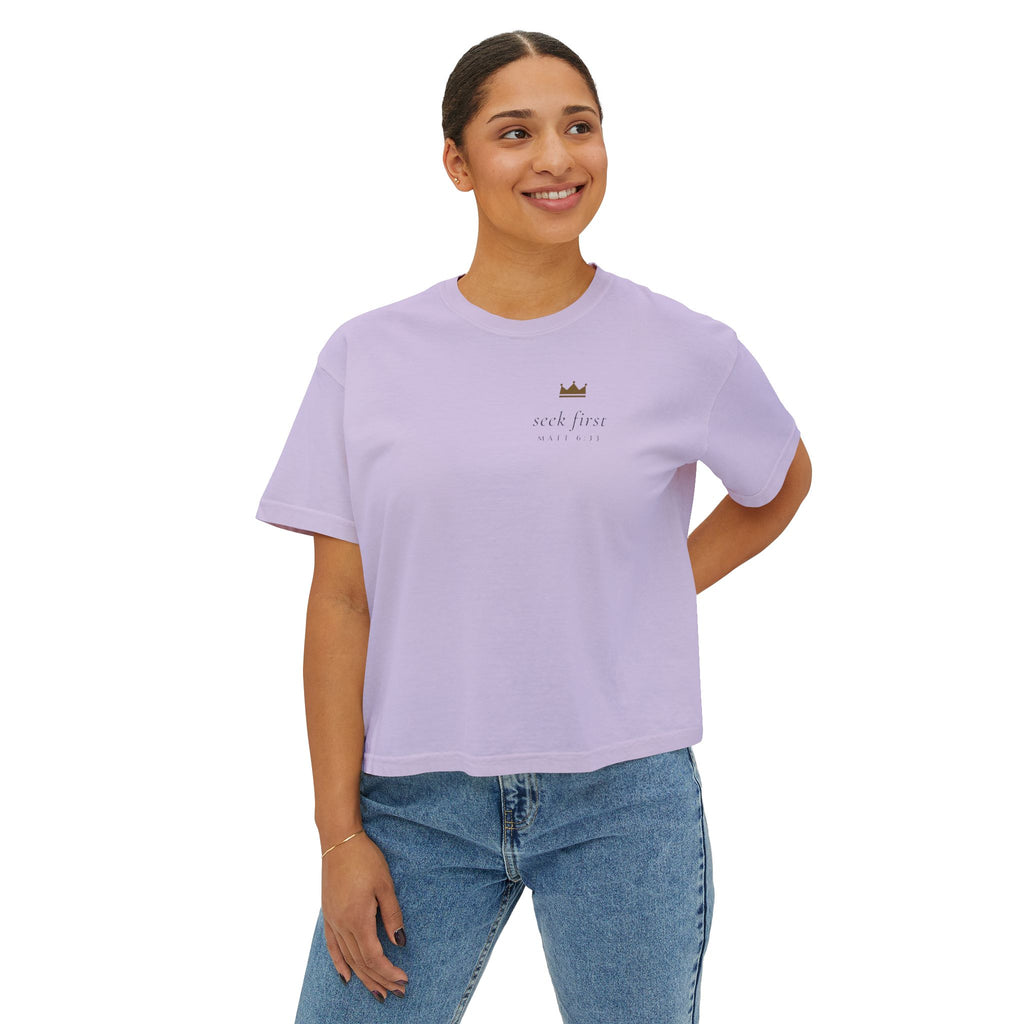 Seek First Minimal Crop Tee