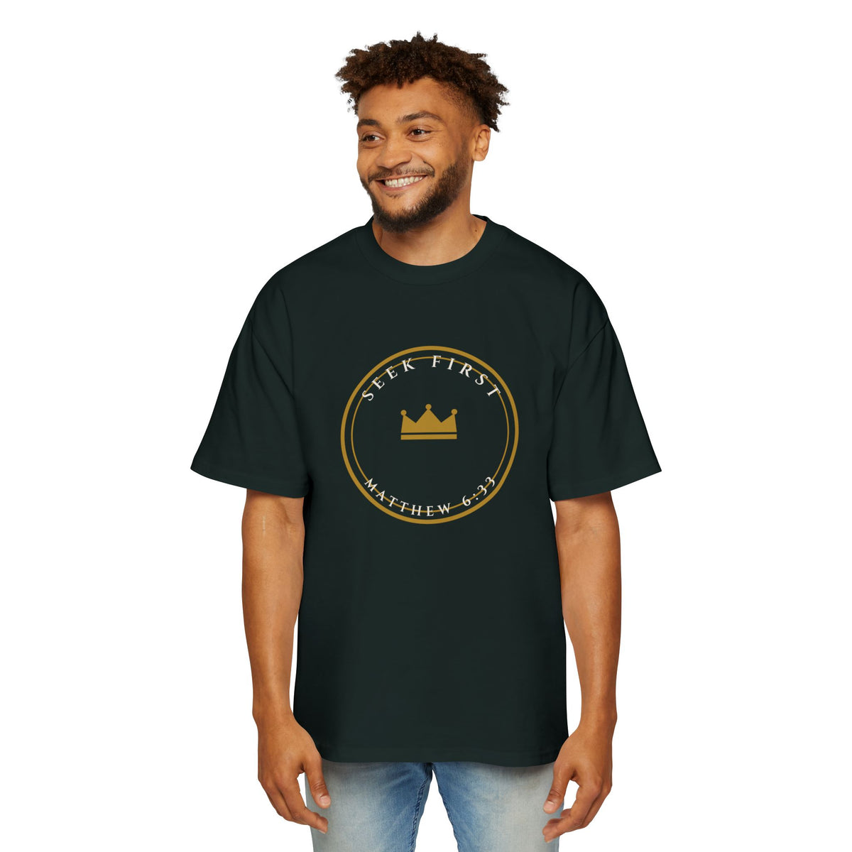 Seek First Crest Oversized Tee