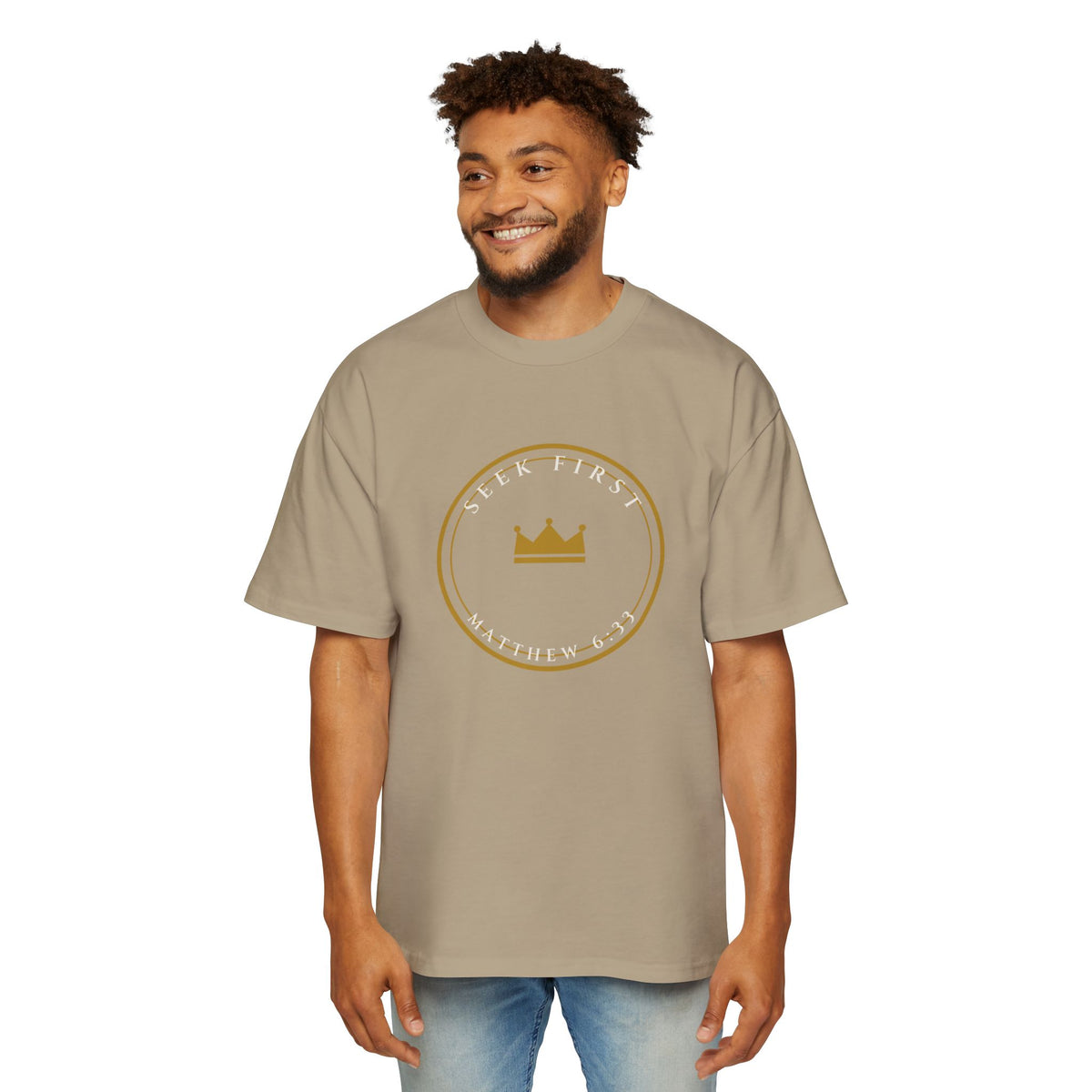 Seek First Crest Oversized Tee