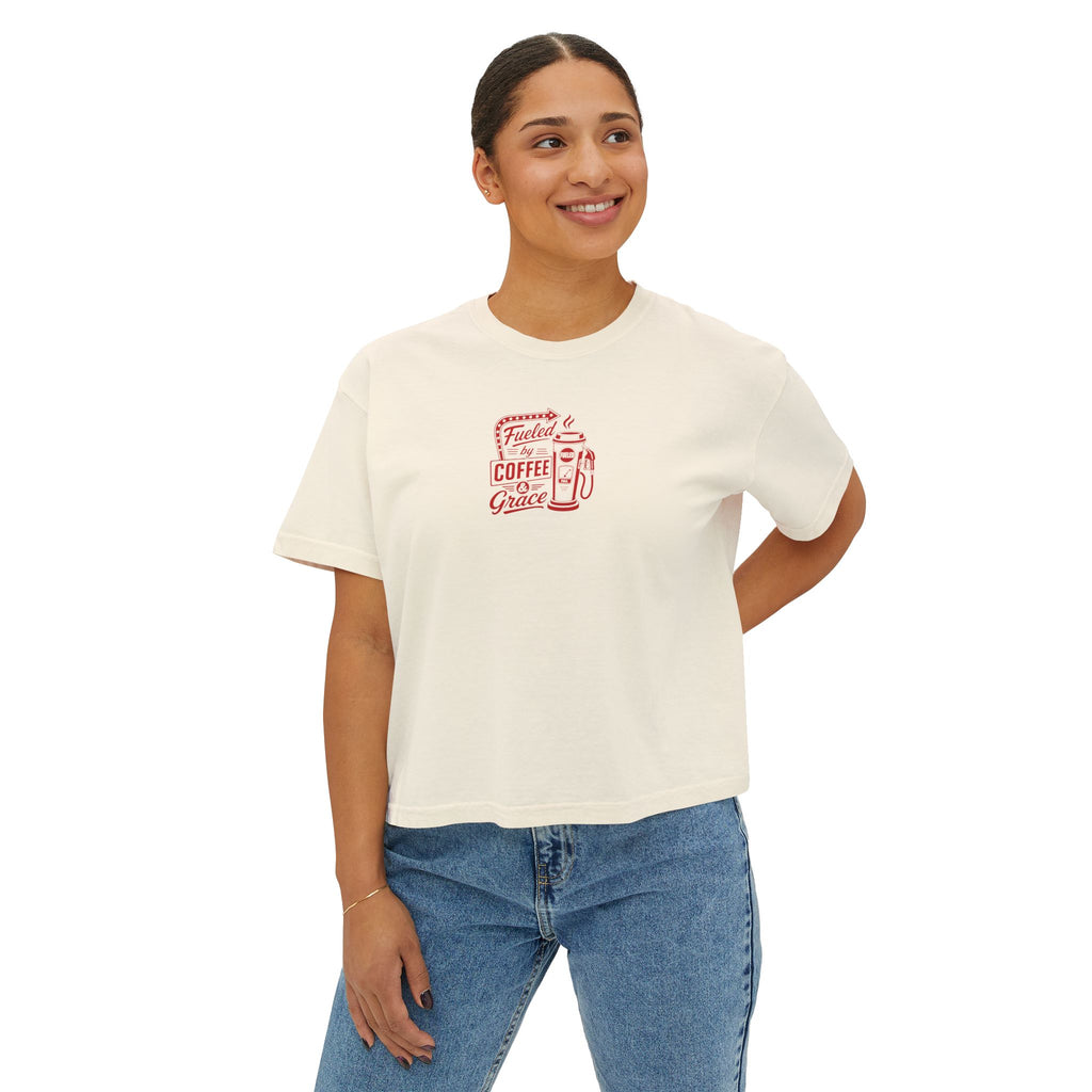 Fueled by Coffee & Grace Crop Tee