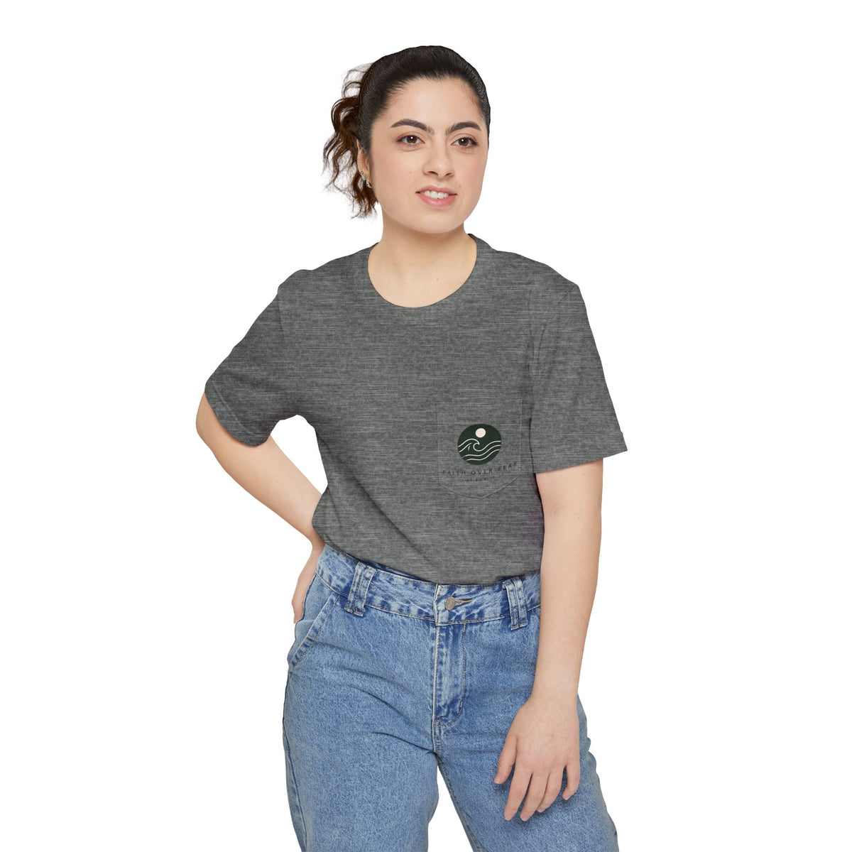Earth and Moon Pocket Tee