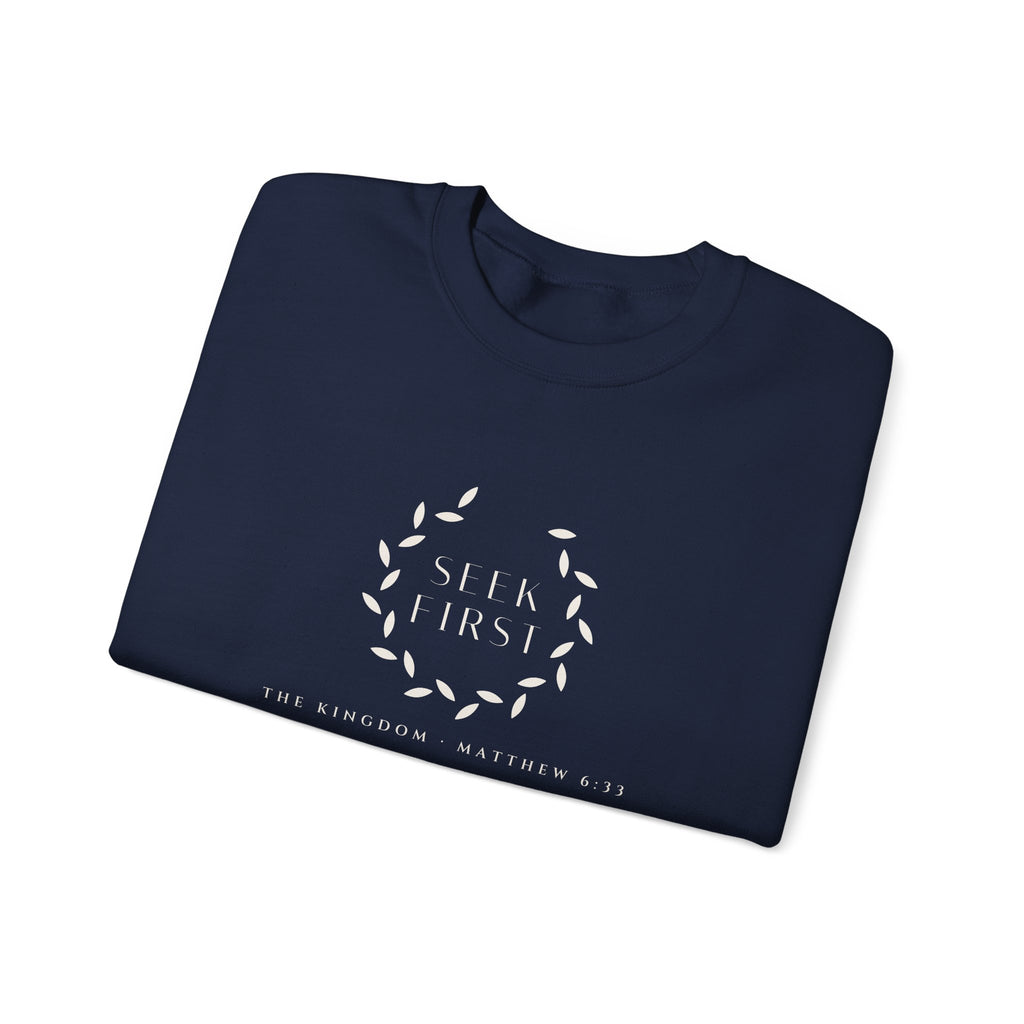 Seek First Wreath Crewneck