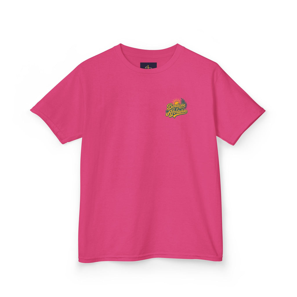Bendecío y Afortunao Kids Tee