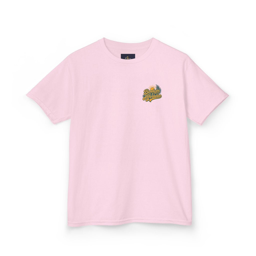 Bendecío y Afortunao Kids Tee