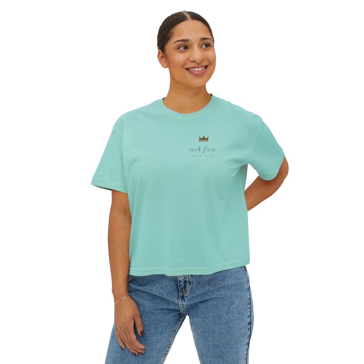Seek First Minimal Crop Tee