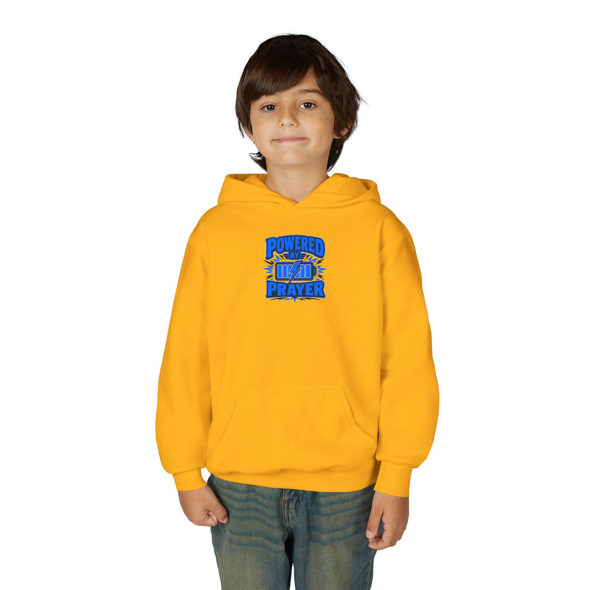 Powered by Prayer Youth Hoodie