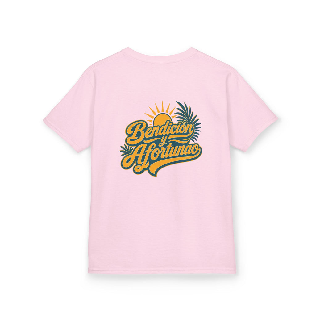 Bendecío y Afortunao Kids Tee