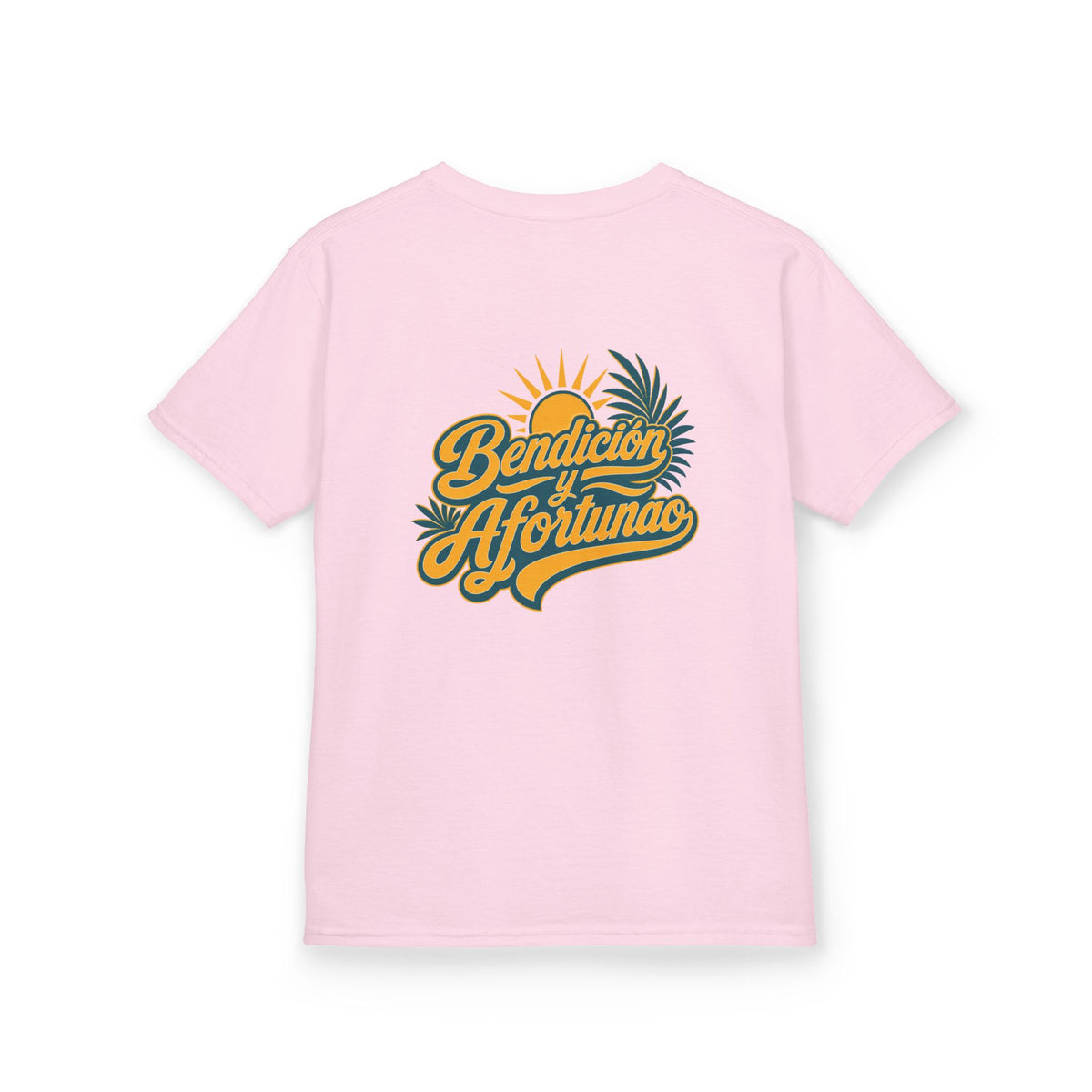 Bendecío y Afortunao Kids Tee