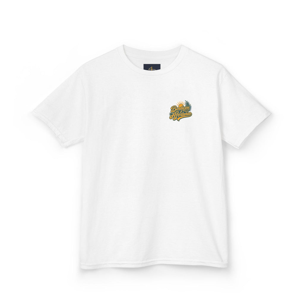 Bendecío y Afortunao Kids Tee
