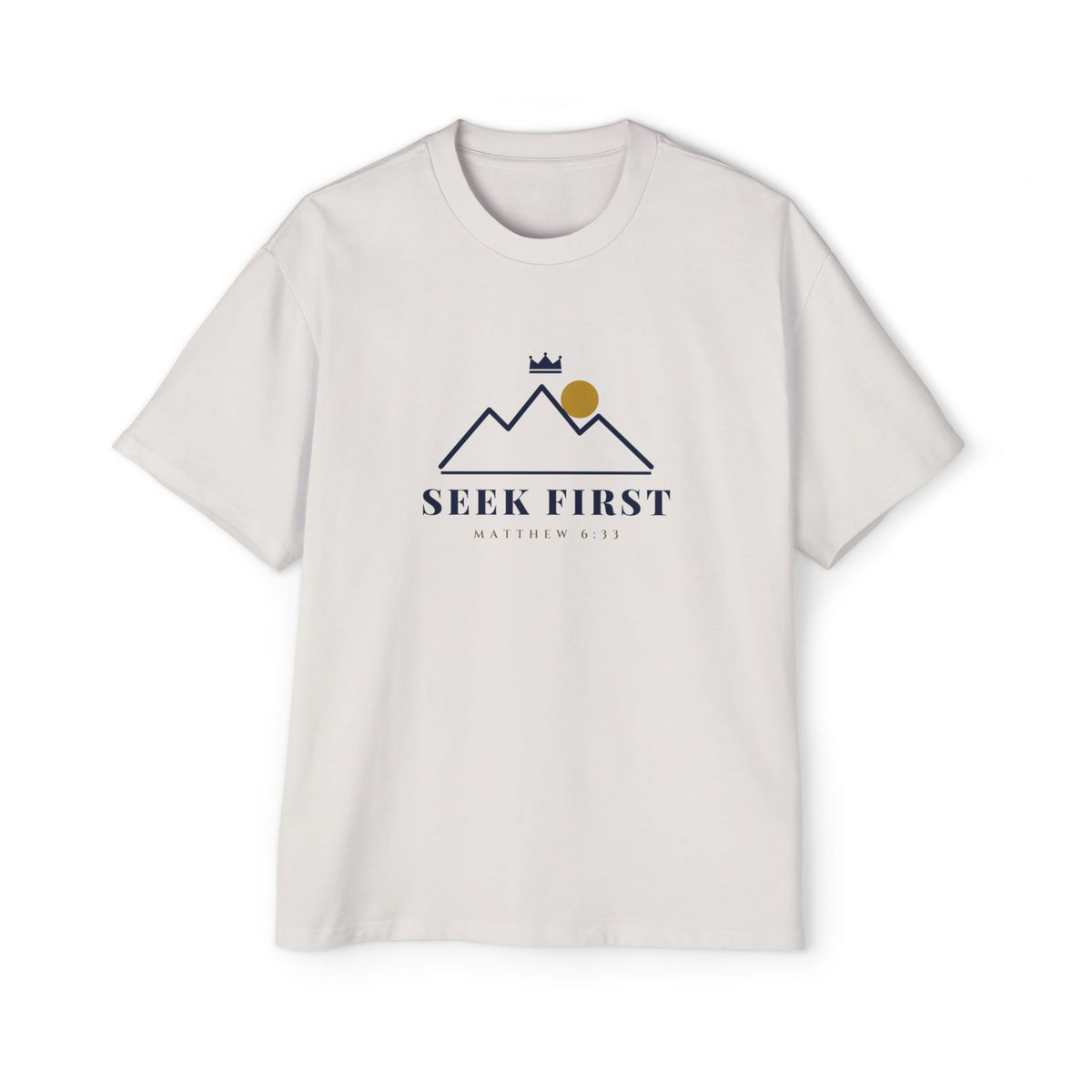 Seek First Mountain Oversized Tee