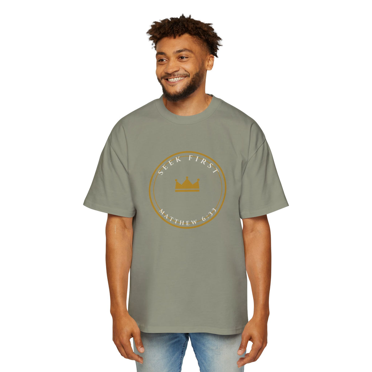 Seek First Crest Oversized Tee