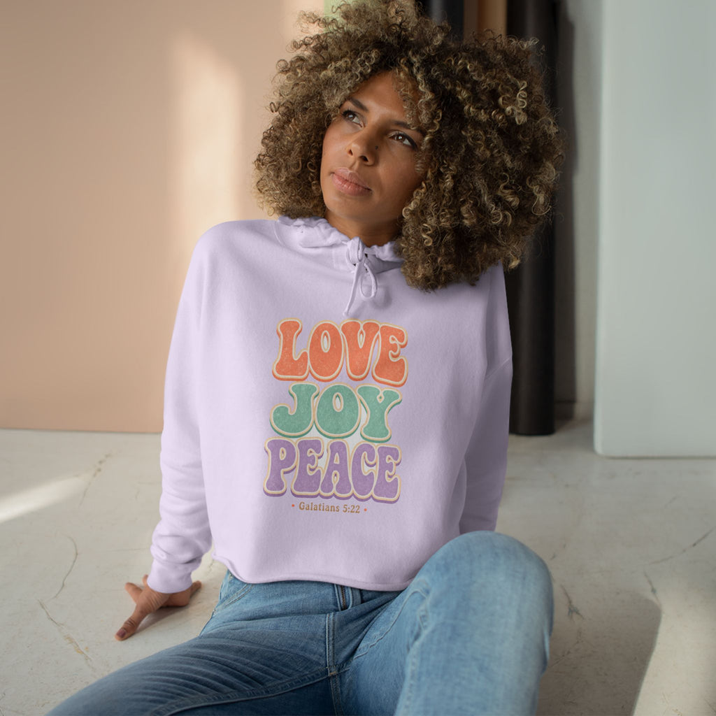 Love Joy Peace Crop Hoodie