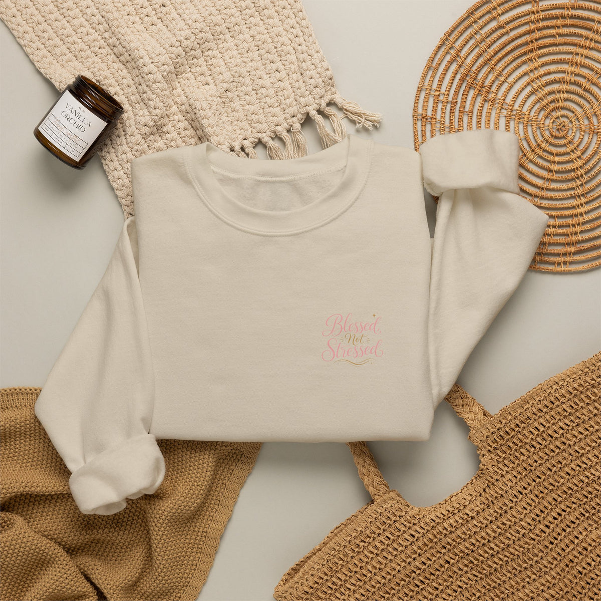 Blessed Not Stressed Crewneck