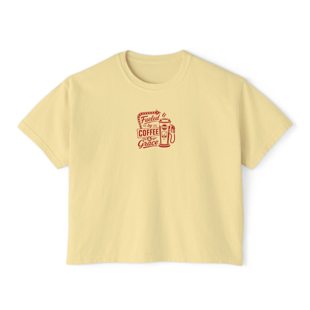 Fueled by Coffee & Grace Crop Tee