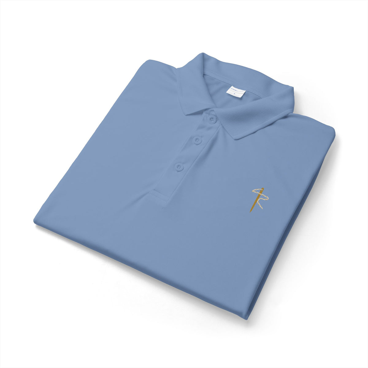 Embroidered Gold Cross Polo
