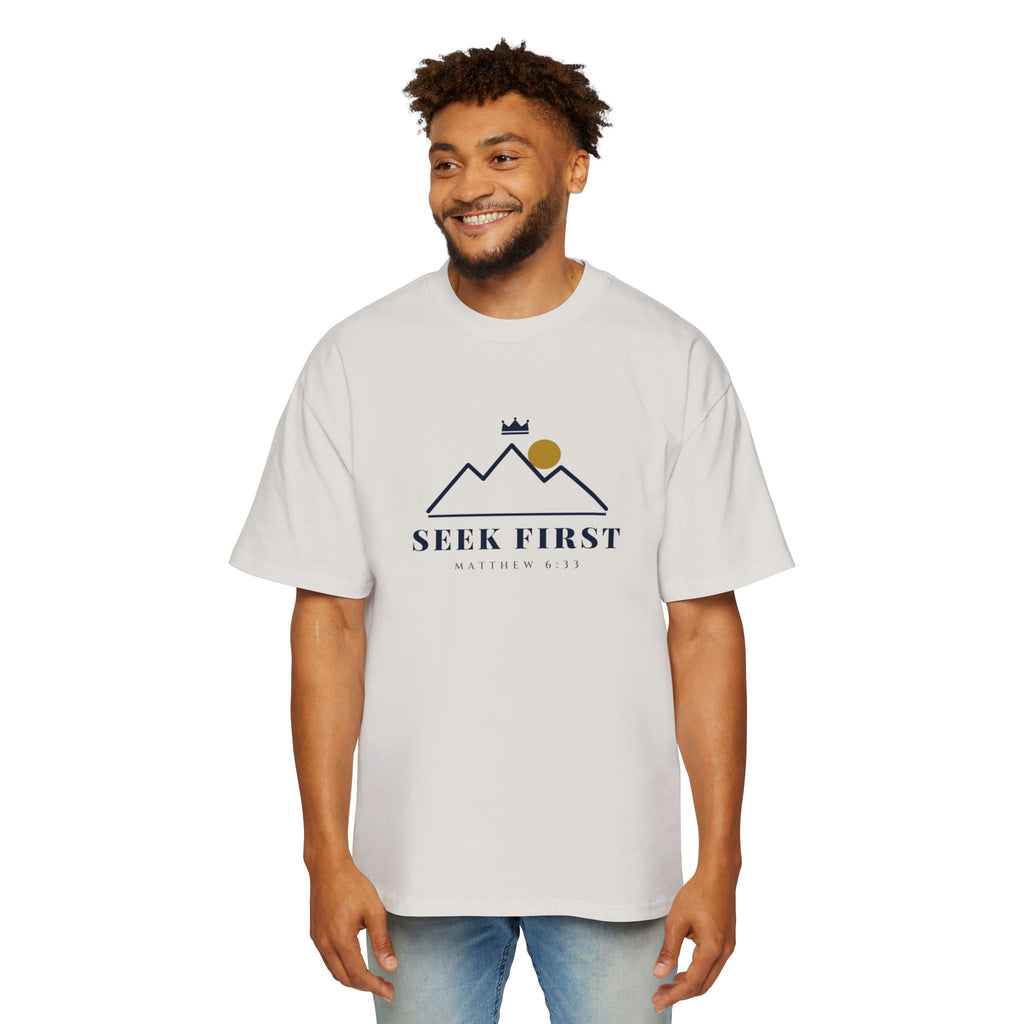 Seek First Mountain Oversized Tee