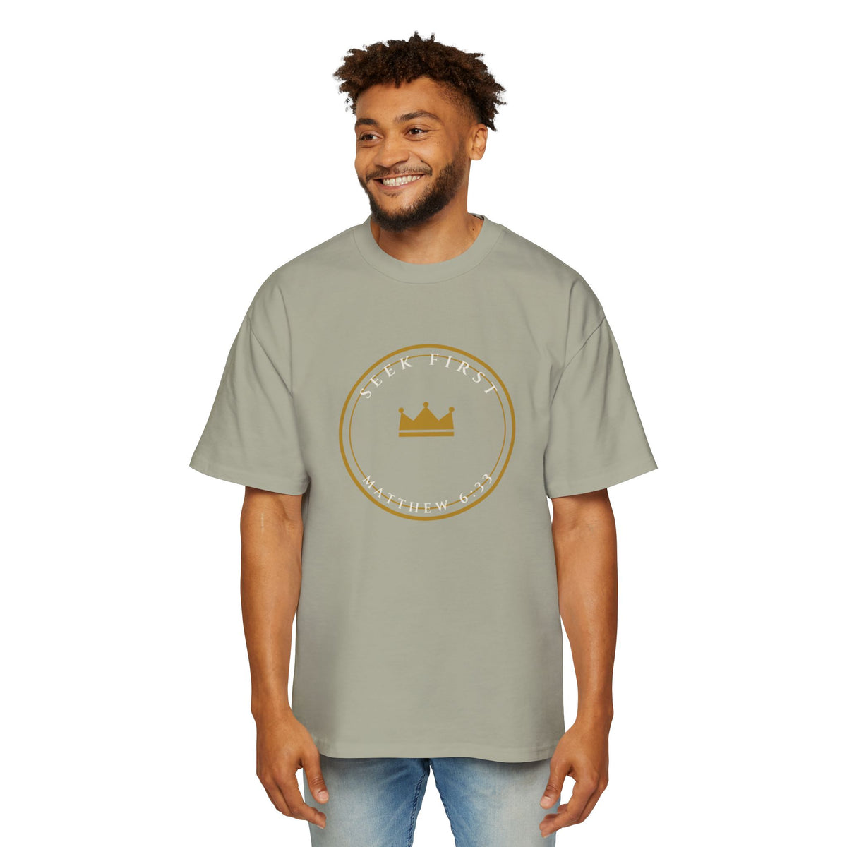 Seek First Crest Oversized Tee