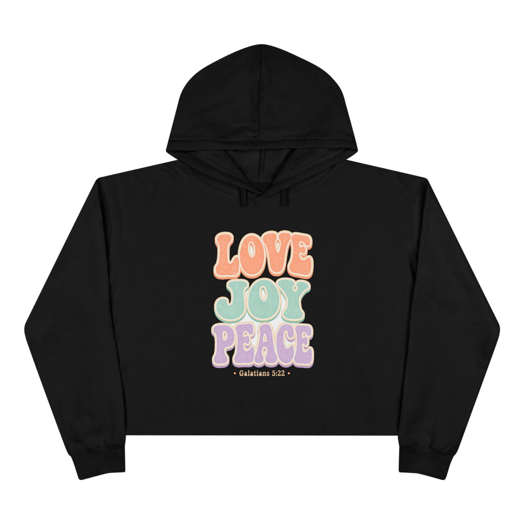Love Joy Peace Crop Hoodie