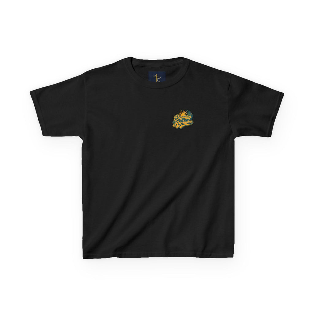 Bendecío y Afortunao Kids Tee
