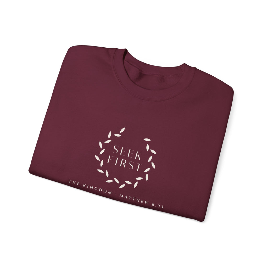 Seek First Wreath Crewneck