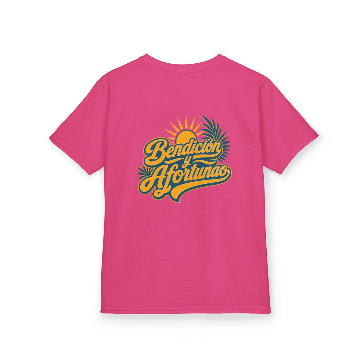 Bendecío y Afortunao Kids Tee