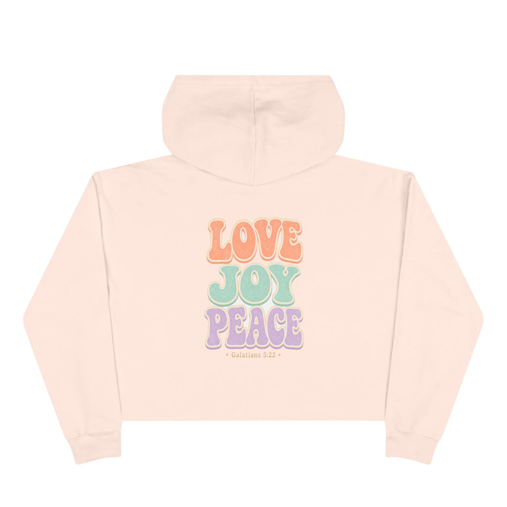 Love Joy Peace Crop Hoodie