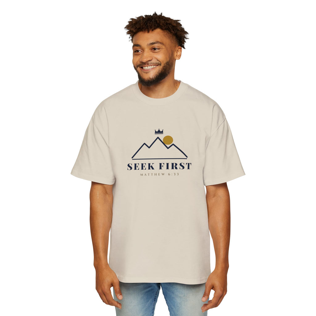 Seek First Mountain Oversized Tee