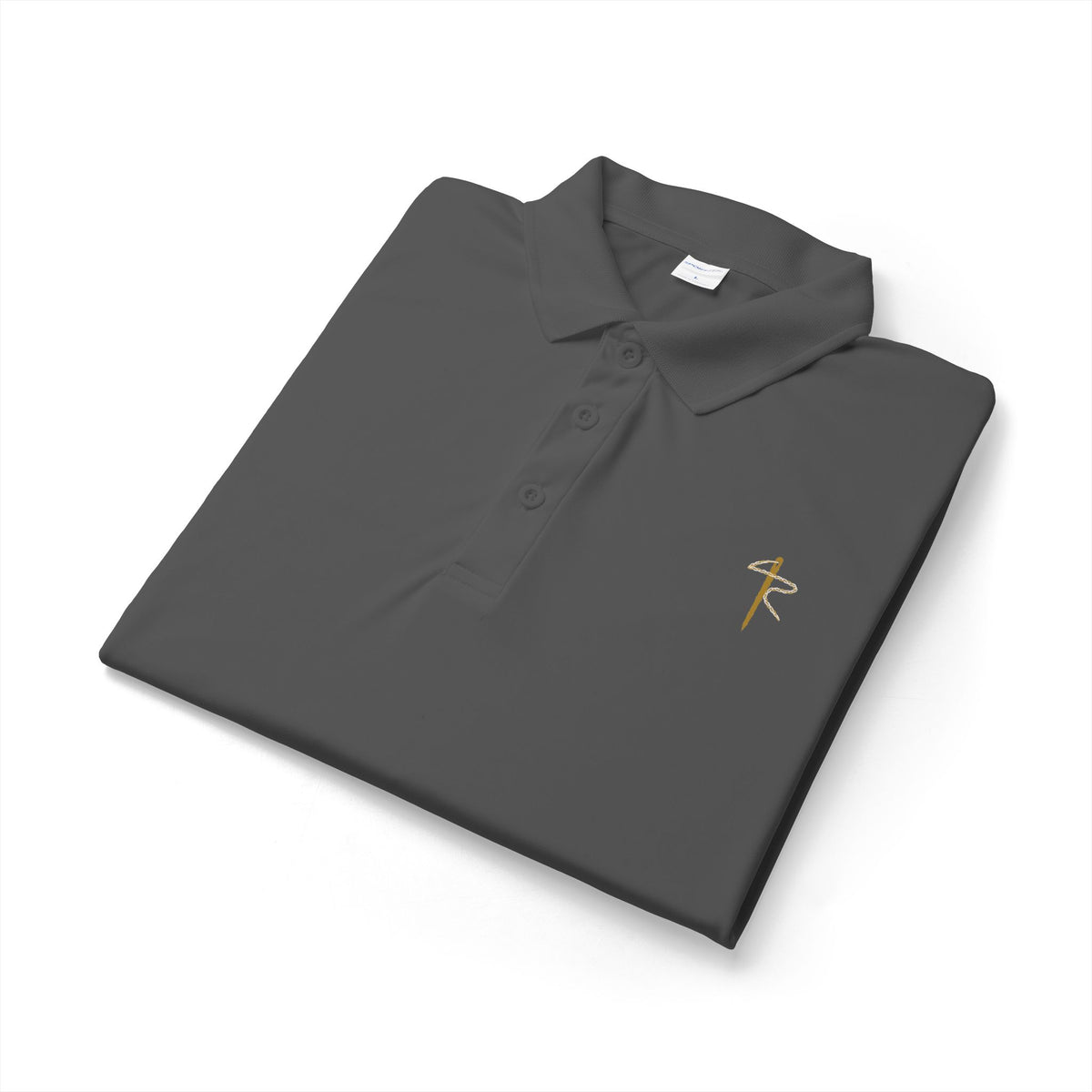 Embroidered Gold Cross Polo