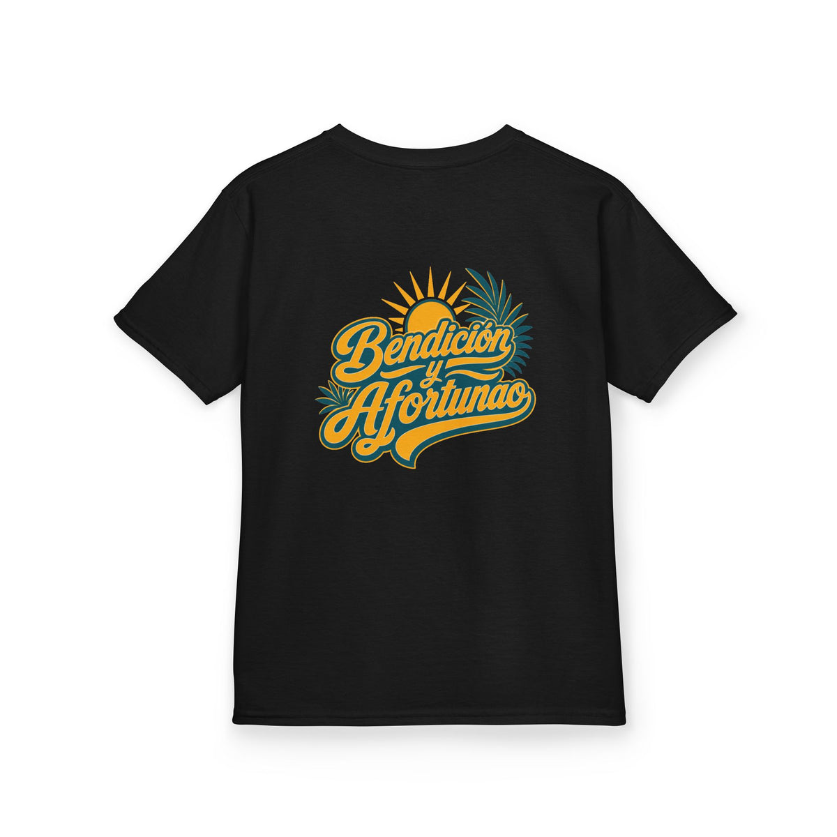 Bendecío y Afortunao Kids Tee