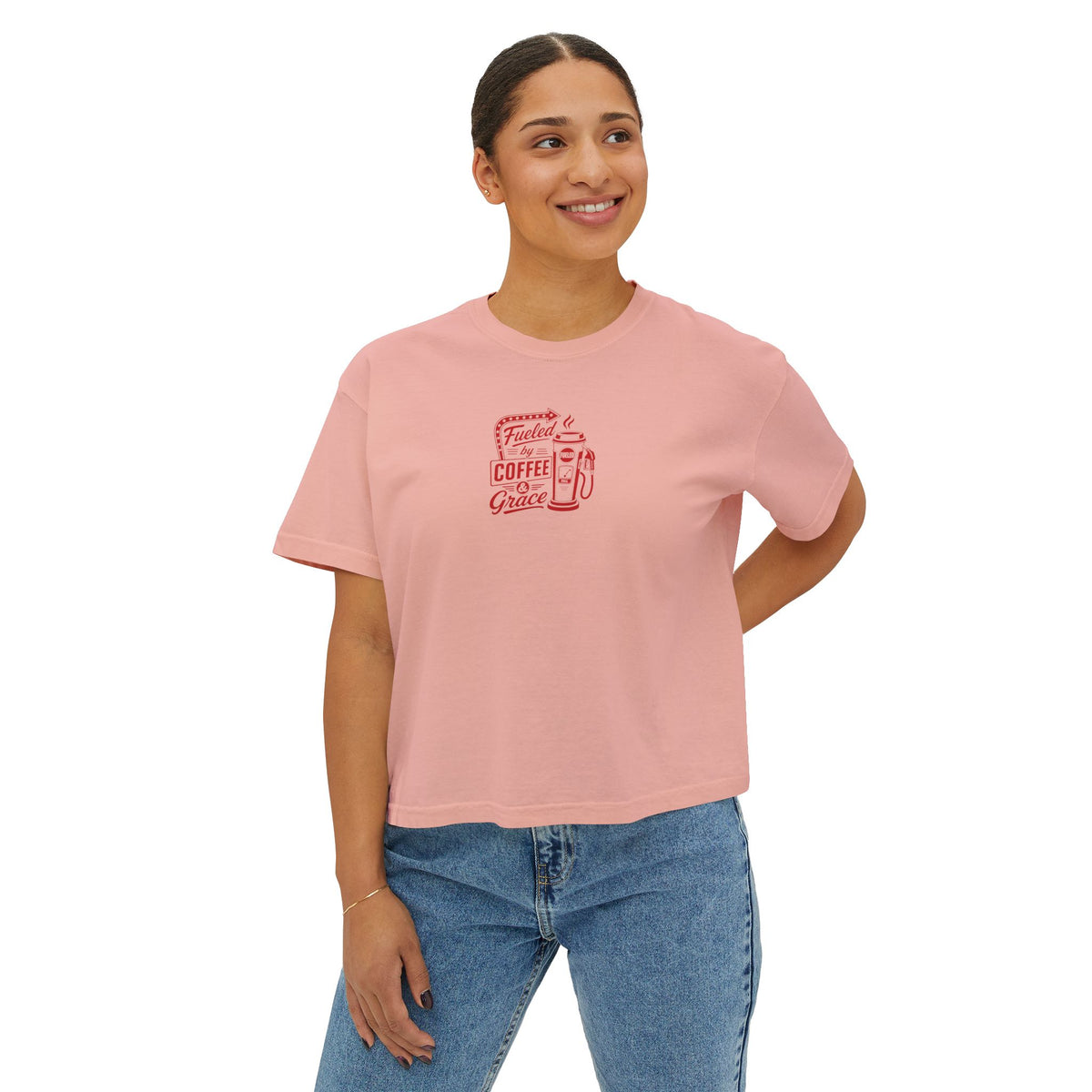 Fueled by Coffee & Grace Crop Tee