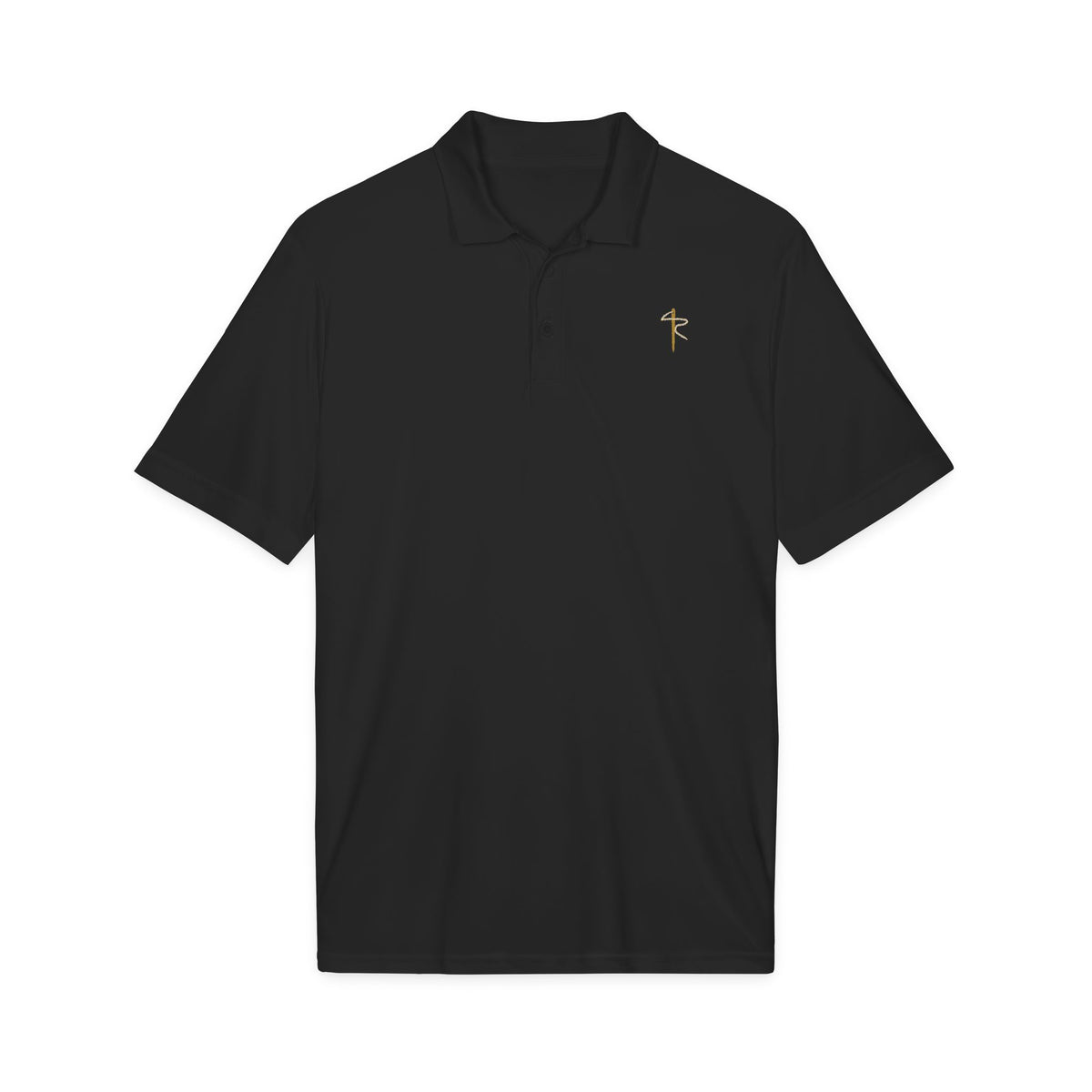 Embroidered Gold Cross Polo