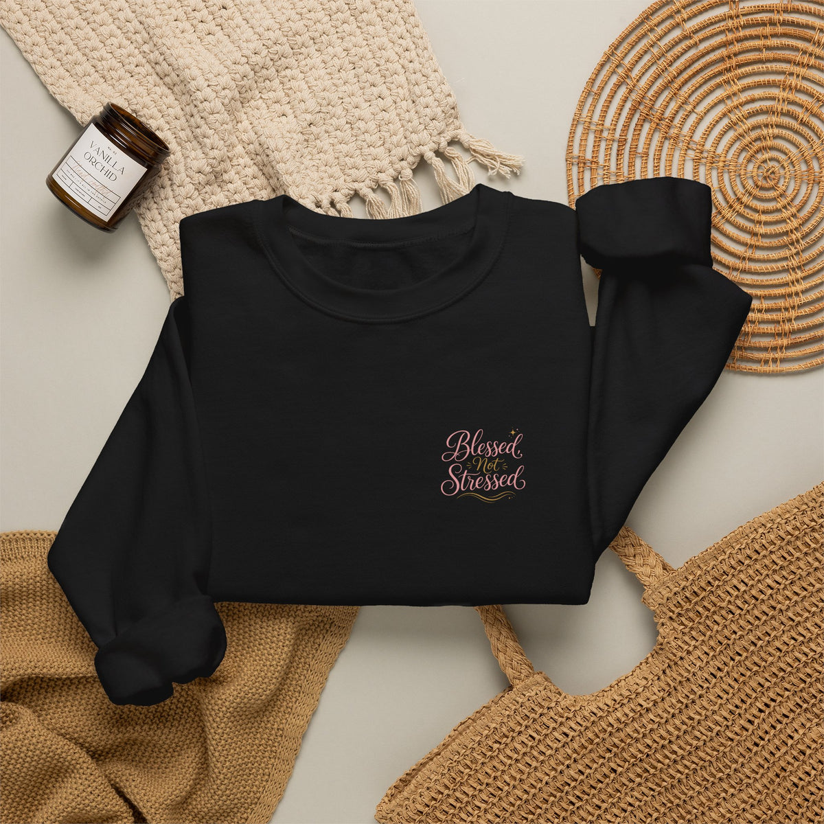 Blessed Not Stressed Crewneck