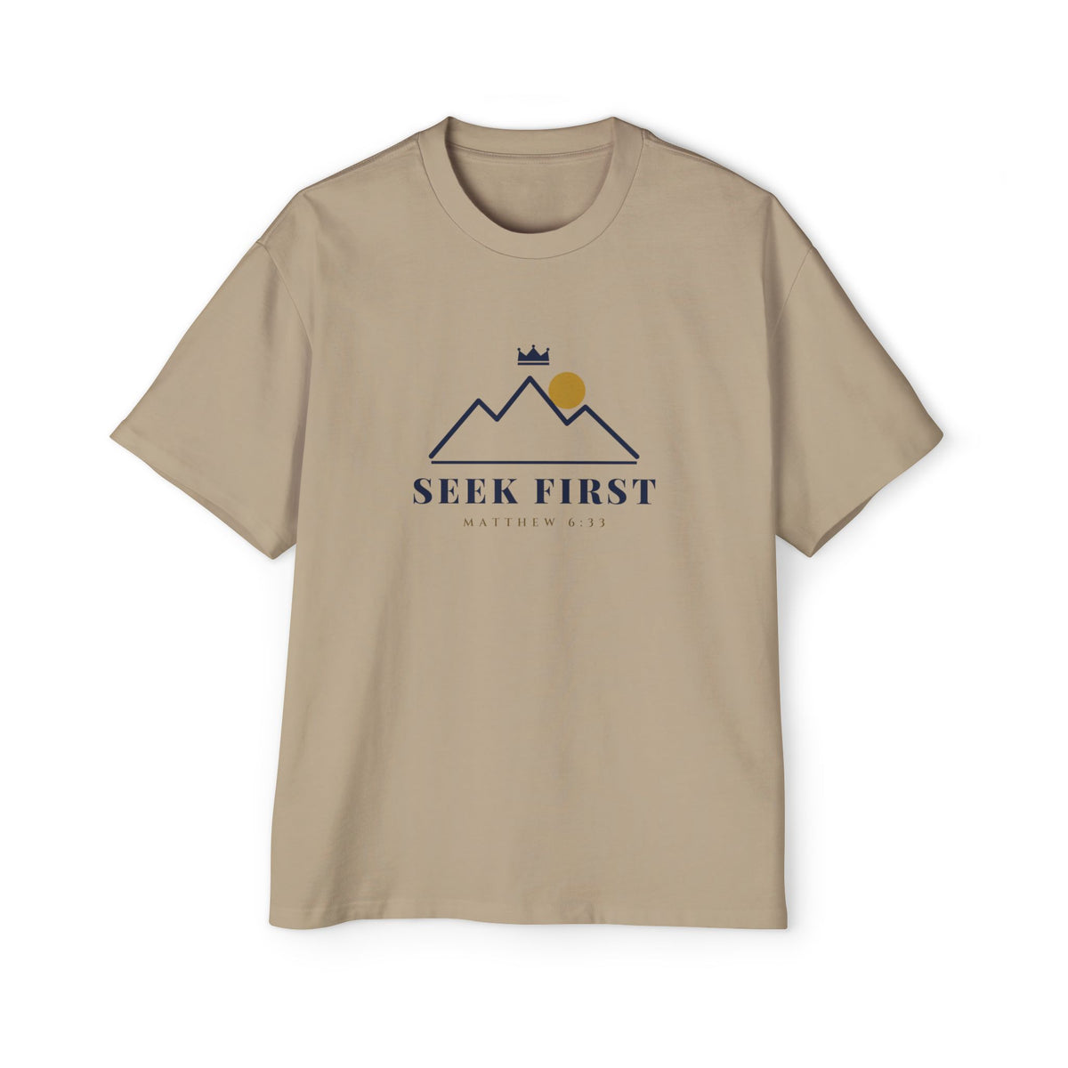 Seek First Mountain Oversized Tee