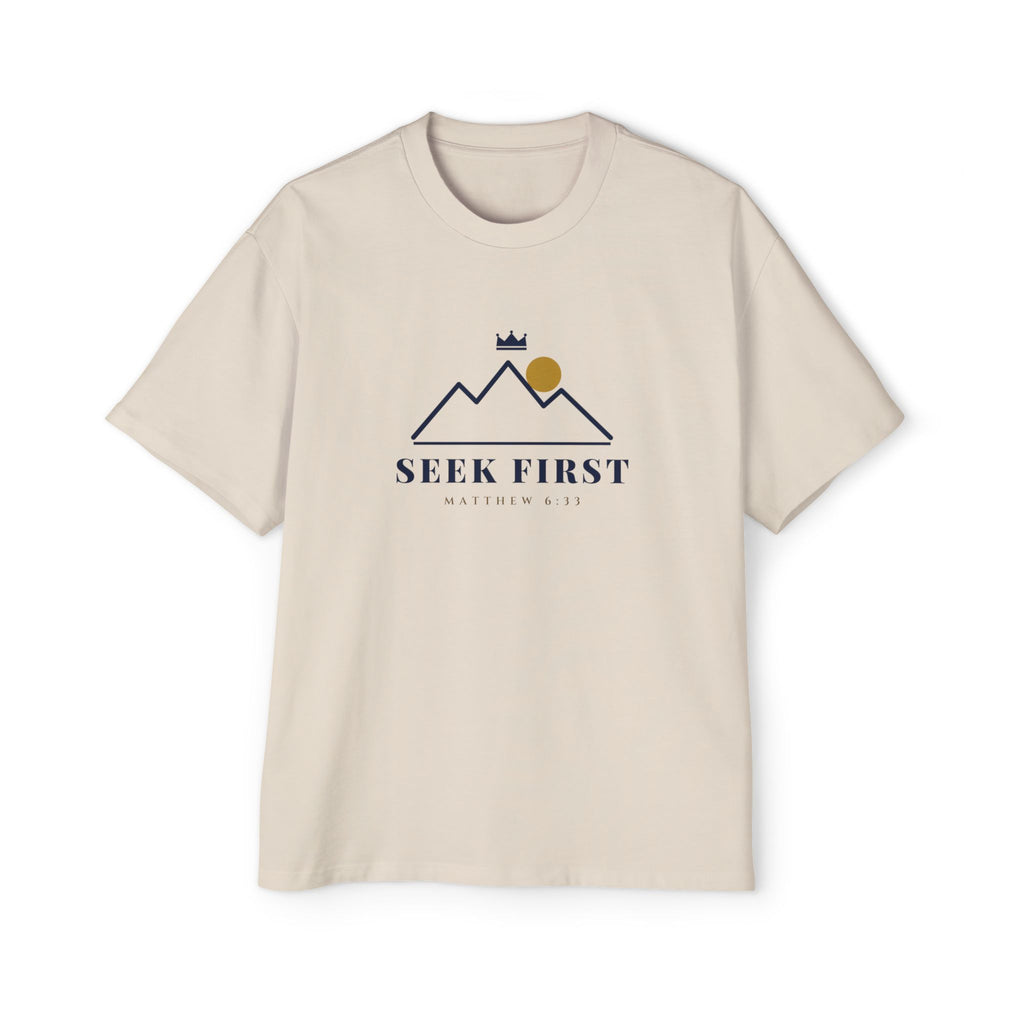 Seek First Mountain Oversized Tee
