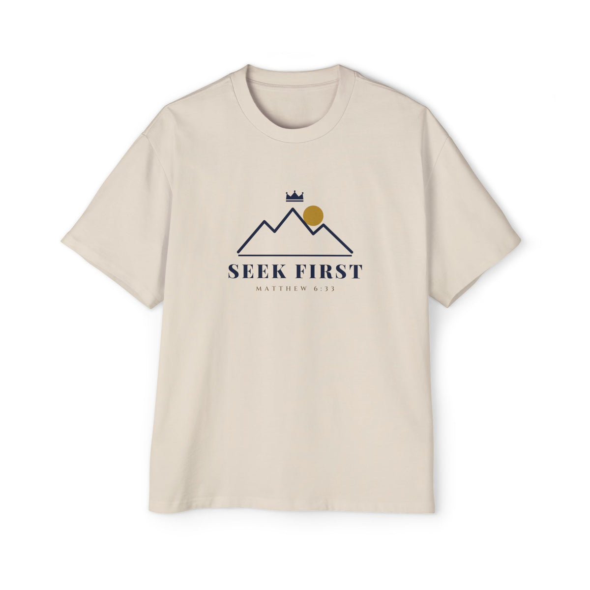 Seek First Mountain Oversized Tee