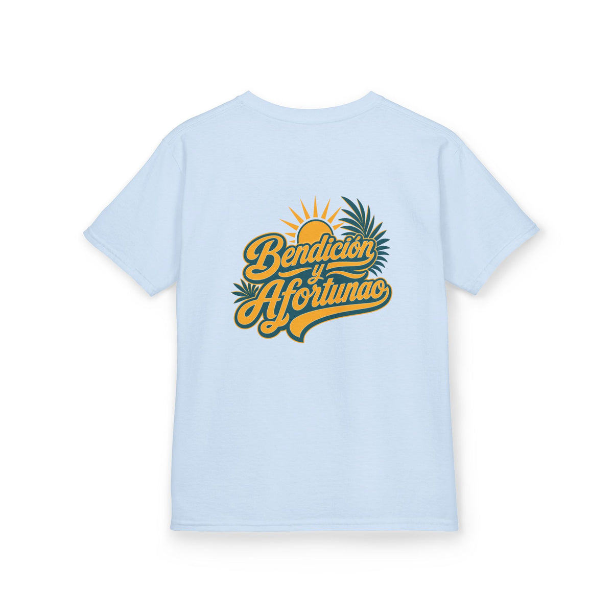 Bendecío y Afortunao Kids Tee
