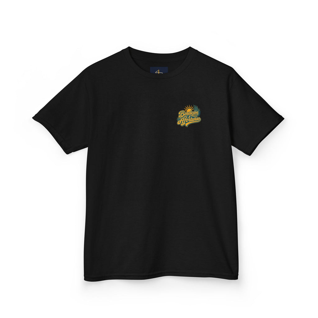 Bendecío y Afortunao Kids Tee