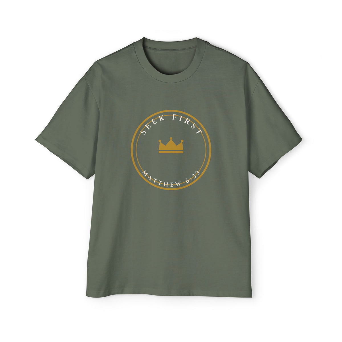 Seek First Crest Oversized Tee