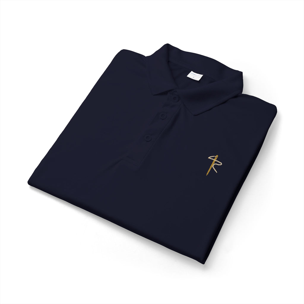 Embroidered Gold Cross Polo