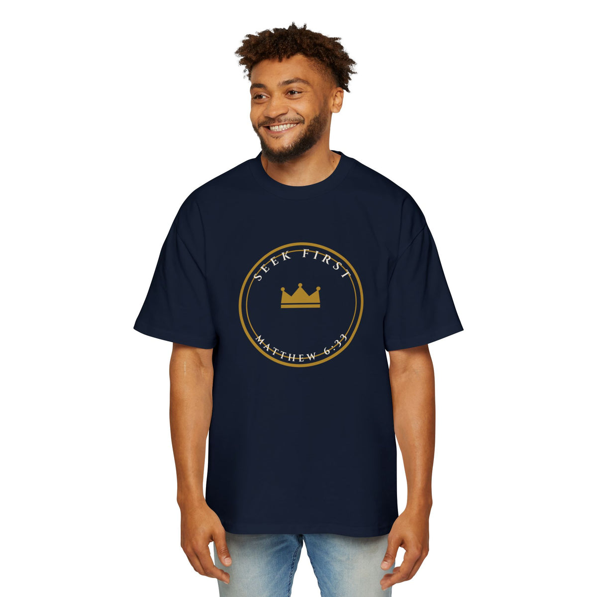 Seek First Crest Oversized Tee