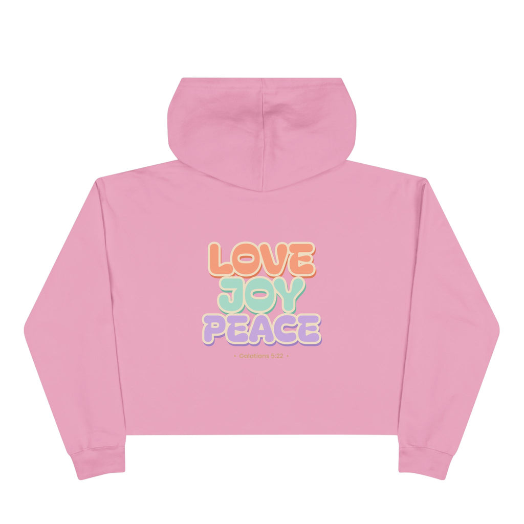 Love Joy Peace Crop Hoodie