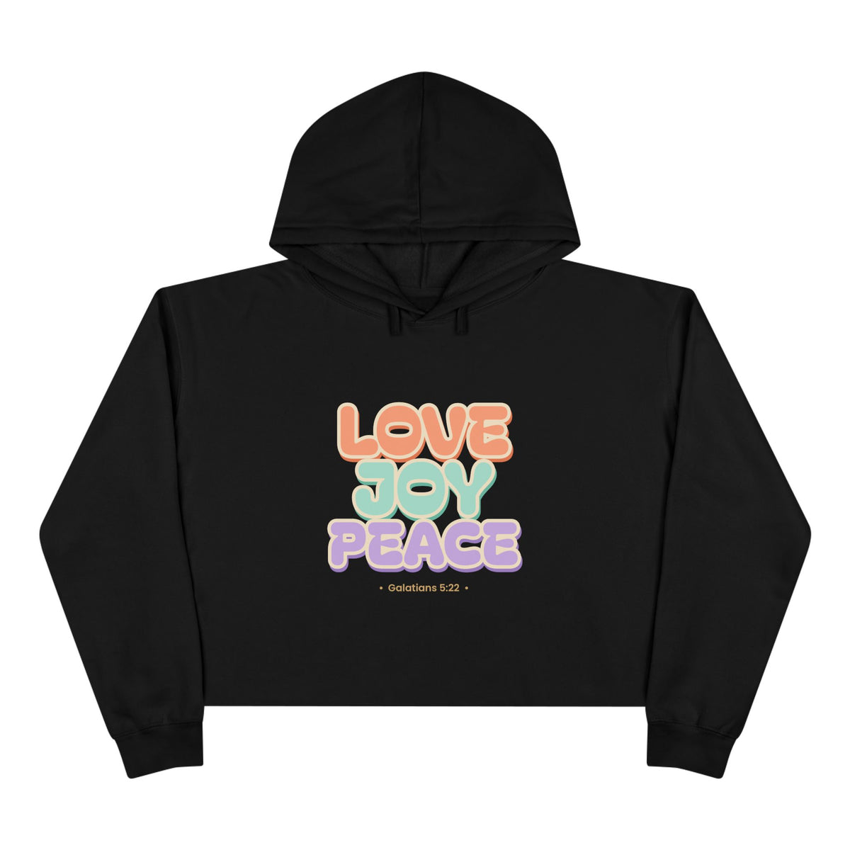 Love Joy Peace Crop Hoodie