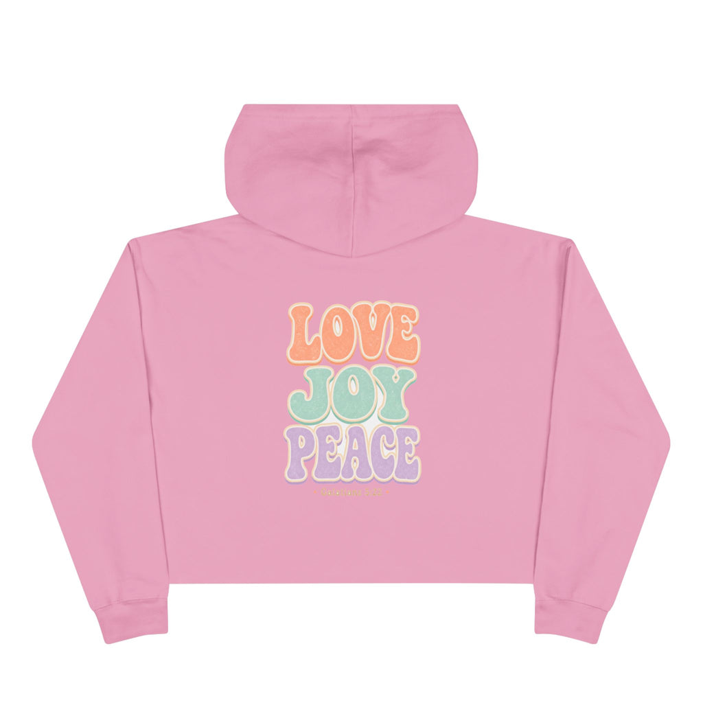 Love Joy Peace Crop Hoodie