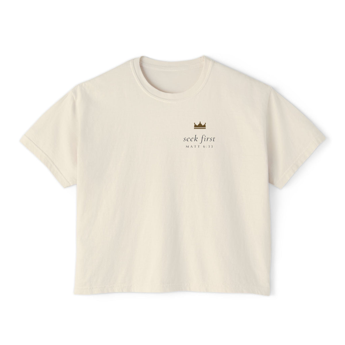 Seek First Minimal Crop Tee