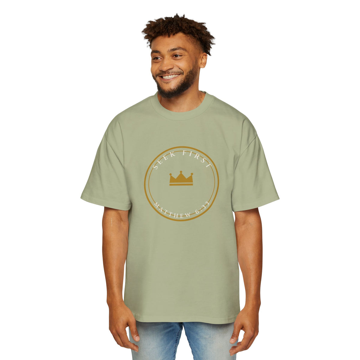 Seek First Crest Oversized Tee